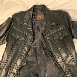Reportage R.G.A Made in Italy Black Leather Jacket